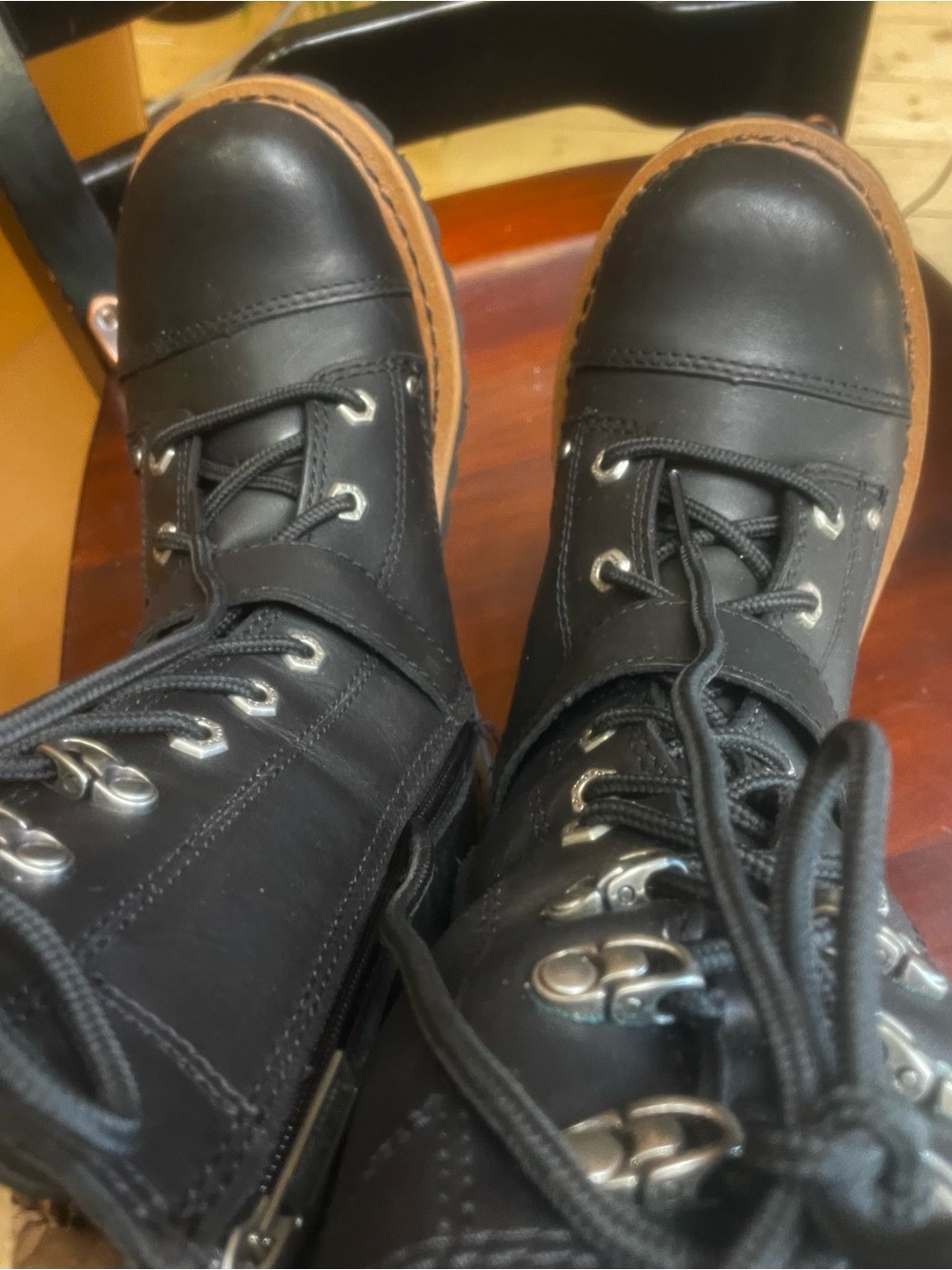 Harley Davidson ALBARA Lace Up BAD A... Biker Boots! 8M - Picture 8 of 9